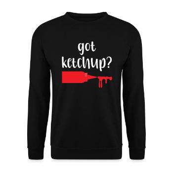 Got Ketchup Condiments Food Lover Tomato Ketchup - Unisex Sweatshirt - black - Front - Alina (178cm) & Michal (187cm)
