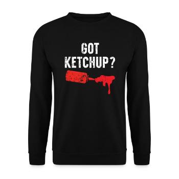 Got Ketchup Condiments Food Lover Tomato Ketchup - Unisex Sweatshirt - black - Front - Alina (178cm) & Michal (187cm)