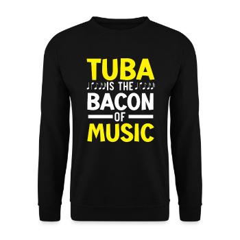 Le tuba est le bacon du musicien mélomane - Sweat-shirt Unisexe - noir - Devant - Alina (178cm) & Michal (187cm)