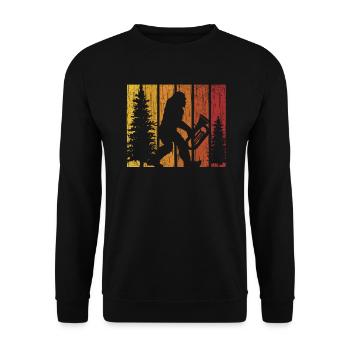 Bigfoot Joueur de tuba Musicien d’instruments de musique - Sweat-shirt Unisexe - noir - Devant - Alina (178cm) & Michal (187cm)