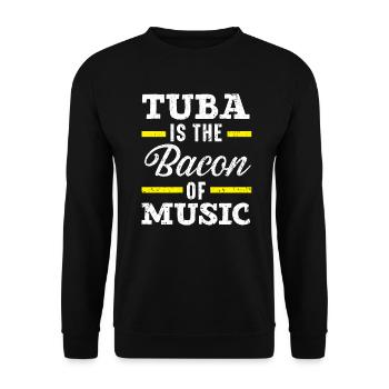 Le tuba est le bacon du musicien mélomane - Sweat-shirt Unisexe - noir - Devant - Alina (178cm) & Michal (187cm)