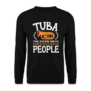 Tuba L’instrument pour les personnes intelligentes - Sweat-shirt Unisexe - noir - Devant - Alina (178cm) & Michal (187cm)