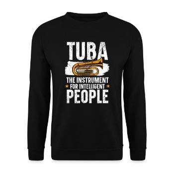 Tuba L’instrument pour les personnes intelligentes - Sweat-shirt Unisexe - noir - Devant - Alina (178cm) & Michal (187cm)
