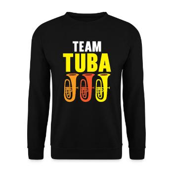 Team Tubaspieler Musikinstrumentenmusiker - Unisex Pullover - Schwarz - Vorne - Alina (178cm) & Michal (187cm)