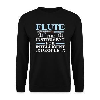 La flûte L’instrument pour les personnes intelligentes - Sweat-shirt Unisexe - noir - Devant - Alina (178cm) & Michal (187cm)