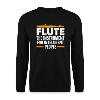La flûte L’instrument pour les personnes intelligentes - Sweat-shirt Unisexe - noir - Devant - Alina (178cm) & Michal (187cm)