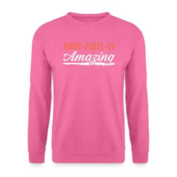 Abso-Flöten-ly erstaunlicher Flötenspieler Musiker - Unisex Pullover - Pink - Vorne