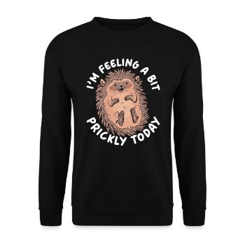 I'm Feeling A Bit Prickly Today Hedgehog Wildlife - Unisex Sweatshirt - black - Front - Alina (178cm) & Michal (187cm)