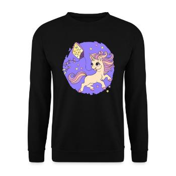 Unicorn Kite Flying Kite Whisperer Kite Maker - Unisex Sweatshirt - black - Front - Alina (178cm) & Michal (187cm)