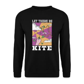 Let There Be Kite Flying Lover Kite Whisperer - Unisex Sweatshirt - black - Front - Alina (178cm) & Michal (187cm)
