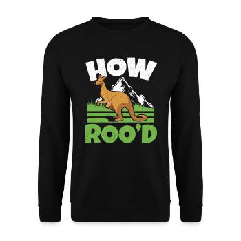 How Roo'd Kangaroo Wildlife Animal Australia - Unisex Sweatshirt - black - Front - Alina (178cm) & Michal (187cm)