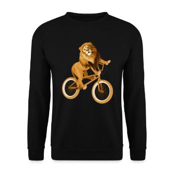 Lion Whisperer Safari Wildlife Animal Bike Lover - Sweat-shirt Unisexe - noir - Devant - Alina (178cm) & Michal (187cm)