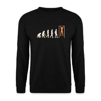 Calisthenics Evolution Fitness Workout Exercise - Unisex Sweatshirt - black - Front - Alina (178cm) & Michal (187cm)