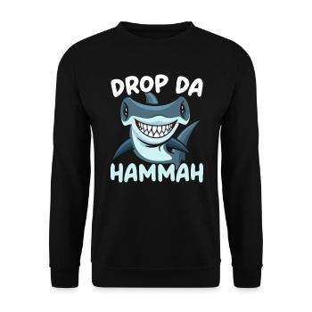 Drop Da Hammah Requin-marteau Requin Biologie marine - Sweat-shirt Unisexe - noir - Devant - Alina (178cm) & Michal (187cm)