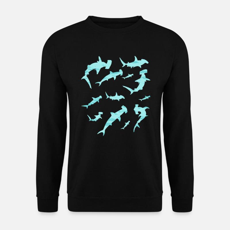 Hammerhai Meeresbiologie Unterwassertier - Unisex Pullover - Schwarz