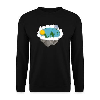 Flat Earth Society Théorie du complot Flat Earther - Sweat-shirt Unisexe - noir - Devant - Alina (178cm) & Michal (187cm)