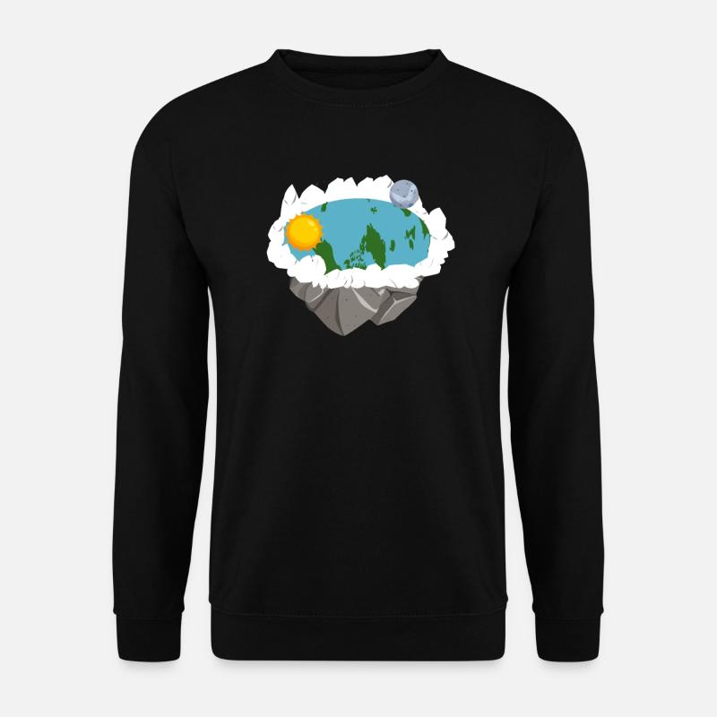 Flat Earth Society Verschwörungstheorie Flat Earther - Unisex Pullover - Schwarz