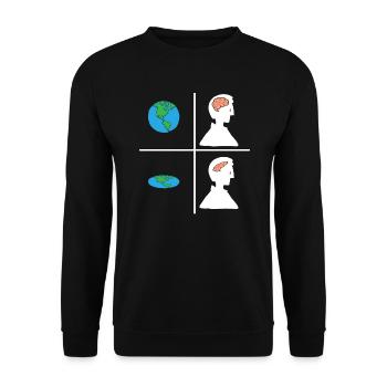 Flat Earth Society Théorie du complot Flat Earther - Sweat-shirt Unisexe - noir - Devant - Alina (178cm) & Michal (187cm)