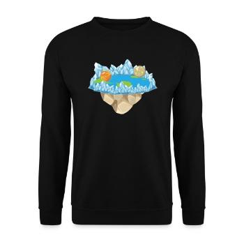 Flat Earth Society Théorie du complot Flat Earther - Sweat-shirt Unisexe - noir - Devant - Alina (178cm) & Michal (187cm)