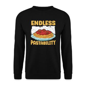 Endless Pastability Italian Food Spaghetti Eater - Sweat-shirt Unisexe - noir - Devant - Alina (178cm) & Michal (187cm)