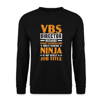 Directeur VBS Vacances École biblique chrétienne - Sweat-shirt Unisexe - noir - Devant - Alina (178cm) & Michal (187cm)