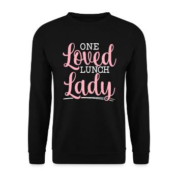 Ein geliebtes Mittagessen Lady Valentinstag Herztag - Unisex Pullover - Schwarz - Vorne - Alina (178cm) & Michal (187cm)