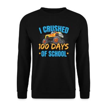 Happy 100th Day Of School Teacher Student Educator - Unisex Sweatshirt - black - Front - Alina (178cm) & Michal (187cm)