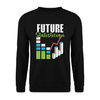 Future Statistician Data Analyst Job Statistics - Unisex Sweatshirt - black - Front - Alina (178cm) & Michal (187cm)