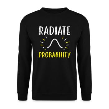 Radiate Probability Statistics Job Statistician - Unisex Sweatshirt - black - Front - Alina (178cm) & Michal (187cm)