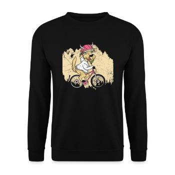 Propriétaire de vélo Goat Whisperer Ranch Farm Animal - Sweat-shirt Unisexe - noir - Devant - Alina (178cm) & Michal (187cm)