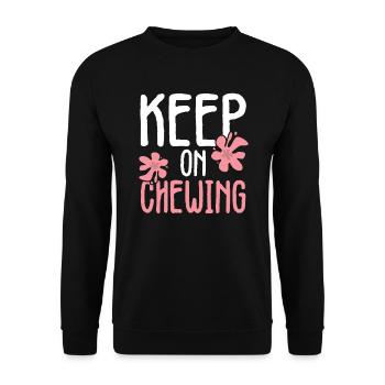 Keep On Chewing Bubble Gum Lover Chewing Gum Food - Unisex Sweatshirt - black - Front - Alina (178cm) & Michal (187cm)