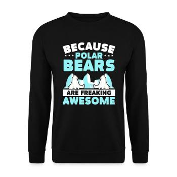 Parce que les ours polaires sont des ours de glace impressionnants - Sweat-shirt Unisexe - noir - Devant - Alina (178cm) & Michal (187cm)