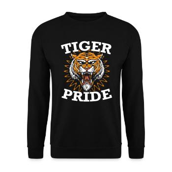 Tiger Pride Tiger Whisperer Tierzoo Zoowärter - Unisex Pullover - Schwarz - Vorne - Alina (178cm) & Michal (187cm)