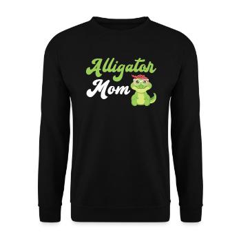 Alligator Maman Alligator Fille Zookeeper Crocodile - Sweat-shirt Unisexe - noir - Devant - Alina (178cm) & Michal (187cm)