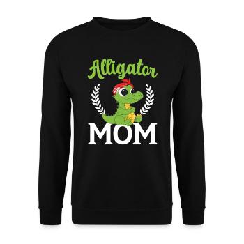 Alligator Maman Alligator Fille Zookeeper Crocodile - Sweat-shirt Unisexe - noir - Devant - Alina (178cm) & Michal (187cm)