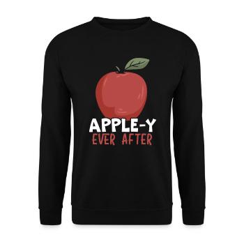 Apple Picking Squad Apple Fruit Lover Apple - Unisex Sweatshirt - black - Front - Alina (178cm) & Michal (187cm)