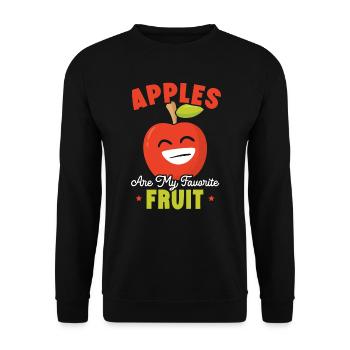Apple Picking Squad Apple Fruit Lover Apple - Unisex Sweatshirt - black - Front - Alina (178cm) & Michal (187cm)