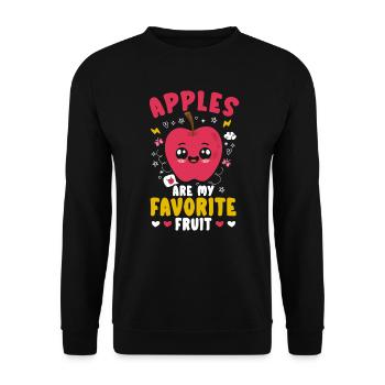 Apple Picking Squad Apple Fruit Lover Apple - Unisex Sweatshirt - black - Front - Alina (178cm) & Michal (187cm)