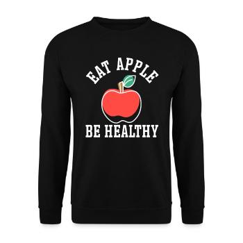 Apple Picking Squad Apple Fruit Lover Apple - Unisex Sweatshirt - black - Front - Alina (178cm) & Michal (187cm)