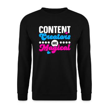 Inhaltsersteller sind magische Social-Media-Vlogger - Unisex Pullover - Schwarz - Vorne - Alina (178cm) & Michal (187cm)
