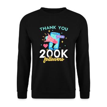 Content Creator Social Media Influencer Vlogger - Unisex Pullover - Schwarz - Vorne - Alina (178cm) & Michal (187cm)