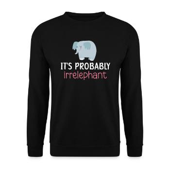 C’est probablement Irrelephant Elephant Zookeeper - Sweat-shirt Unisexe - noir - Devant - Alina (178cm) & Michal (187cm)