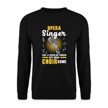 Chanteur d’opéra Un chanteur régulier mais plus choral - Sweat-shirt Unisexe - noir - Devant - Alina (178cm) & Michal (187cm)