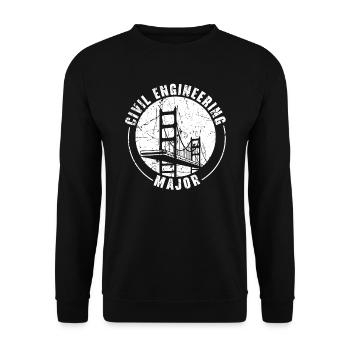 Majeure en génie civil Étudiant ingénieur civil - Sweat-shirt Unisexe - noir - Devant - Alina (178cm) & Michal (187cm)
