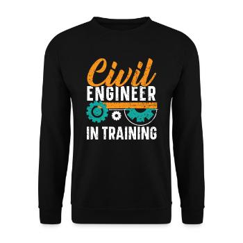 Civil Engineer In Training Civil Engineering - Unisex Sweatshirt - black - Front - Alina (178cm) & Michal (187cm)