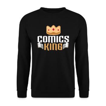 Comics King Lecteur de bandes dessinées Personnages de fiction - Sweat-shirt Unisexe - noir - Devant - Alina (178cm) & Michal (187cm)
