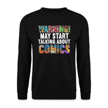 Comics Collector Comic Reader Fictional Characters - Unisex Sweatshirt - black - Front - Alina (178cm) & Michal (187cm)