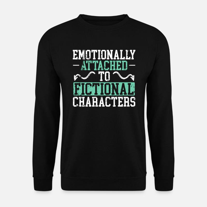 Emotional an fiktive Charaktere gebunden Comic - Unisex Pullover - Schwarz