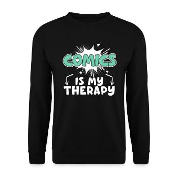 Comics Collector Comic Reader Fictional Characters - Unisex Sweatshirt - black - Front - Alina (178cm) & Michal (187cm)