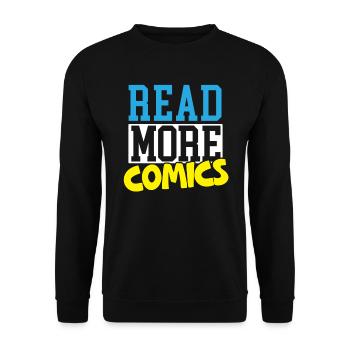 Read More Comics Comic Reader Fictional Characters - Unisex Sweatshirt - black - Front - Alina (178cm) & Michal (187cm)